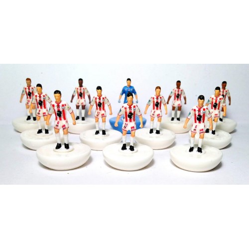 Subbuteo Andrew Table Soccer Ajaccio 2013-14 on classic Hasbro Bases
